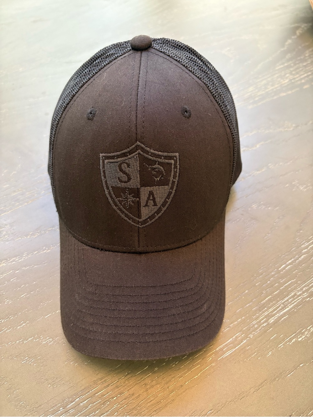 SA Fishing Black Mesh SnapBack Cap